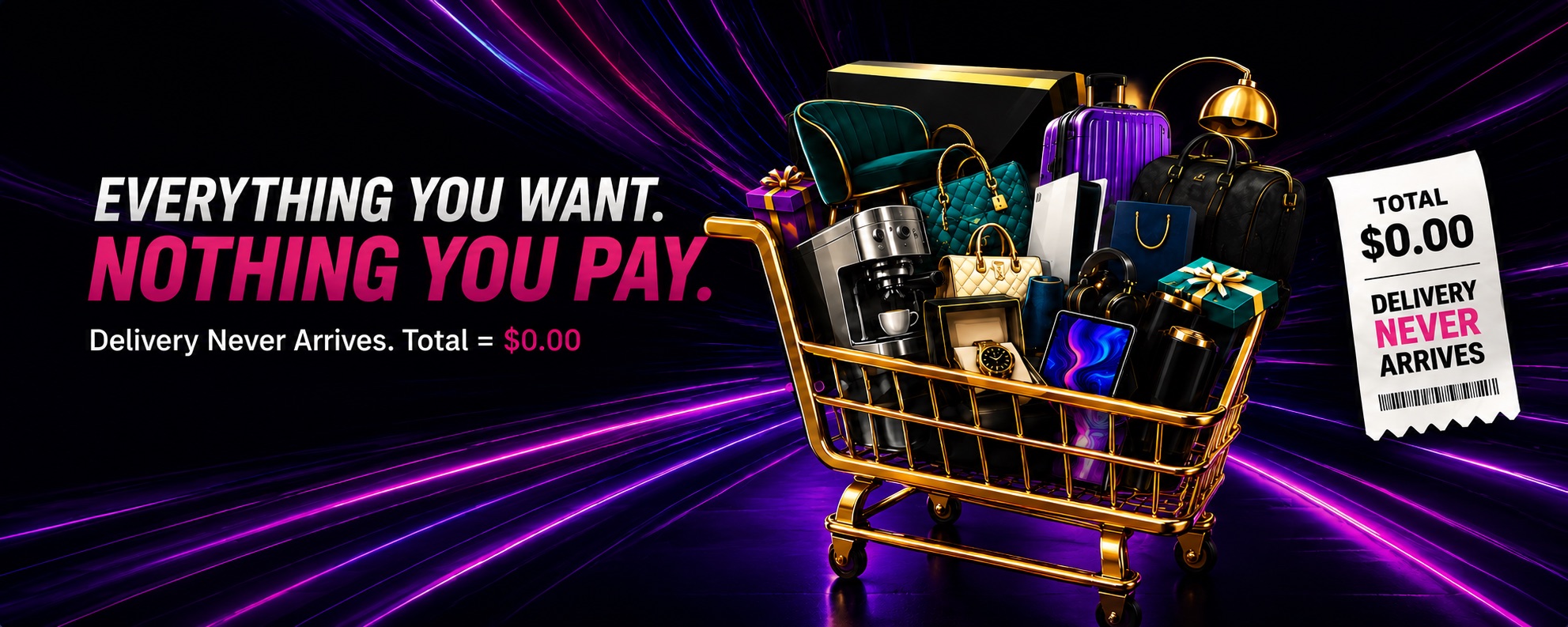 Everything you want. Nothing you pay.
