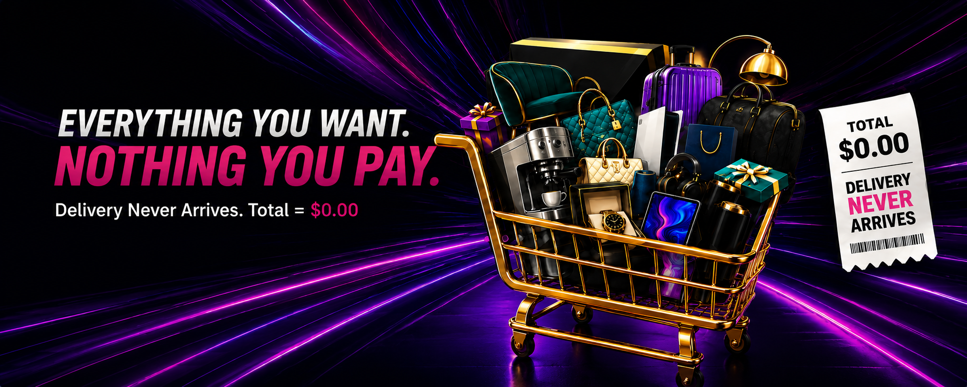 Everything you want. Nothing you pay.