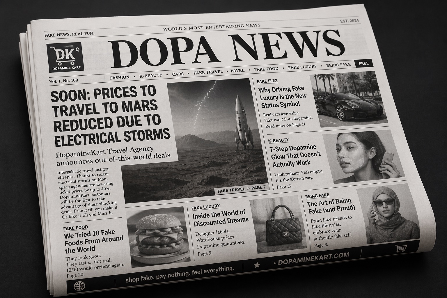 DopaNews — the world's most entertaining fake newspaper