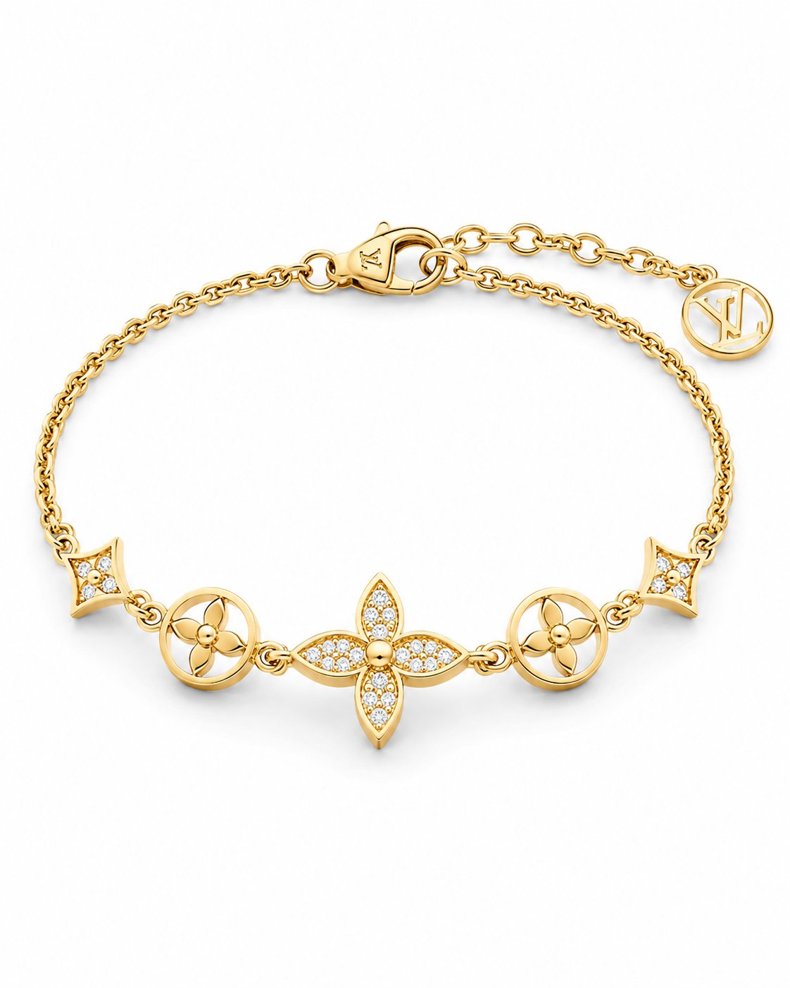 Louis Vuitton Idylle Blossom Diamond Bracelet — Yellow Gold