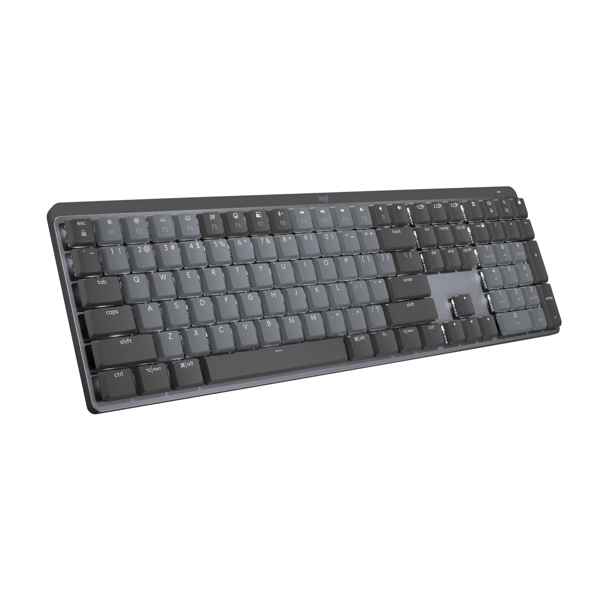 Logitech MX Mechanical Wireless Illuminated Performance Keyboard, Tactile Quiet Switches, Backlit Ke