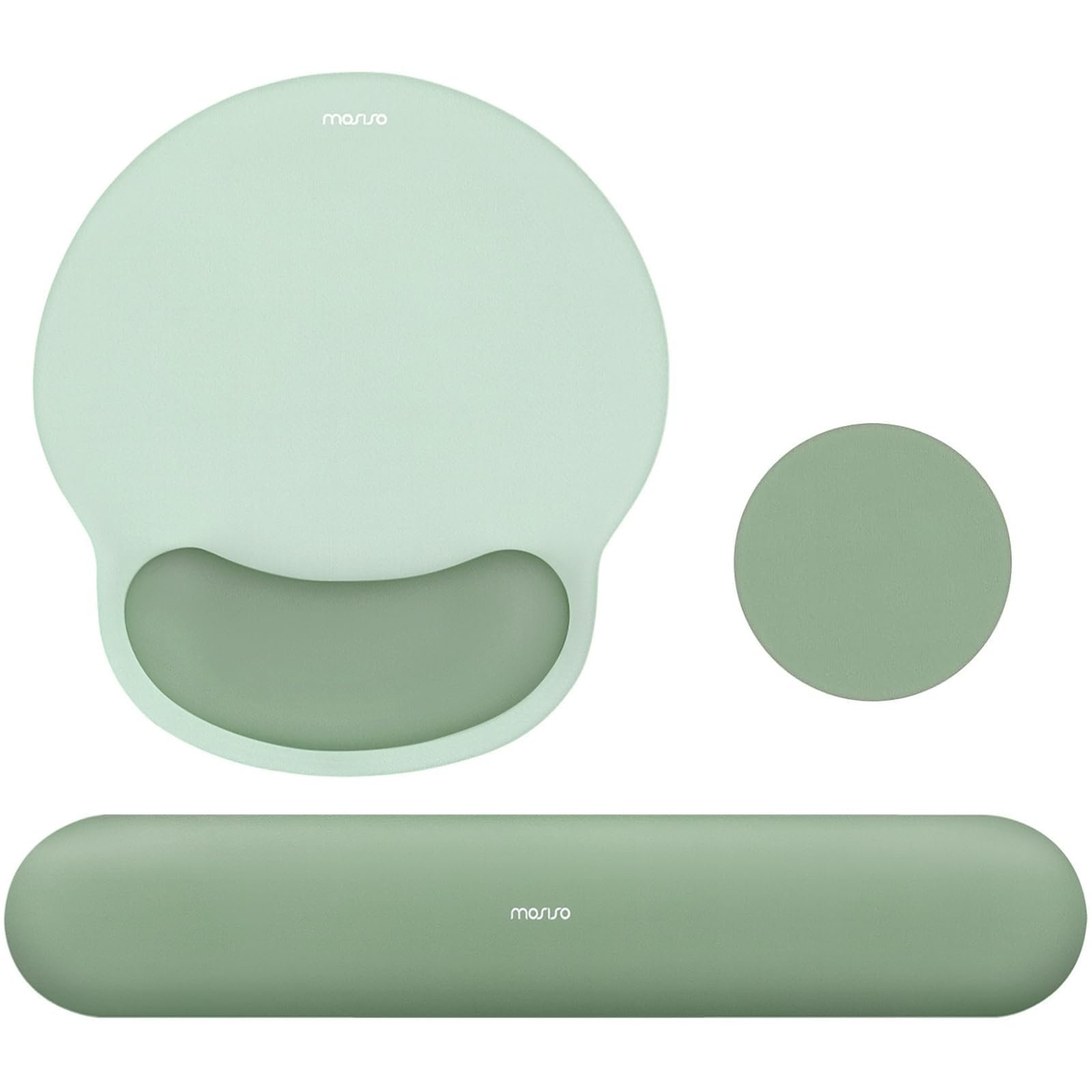 MOSISO Wrist Rest Support for Mouse Pad&Keyboard Set, Antique Green