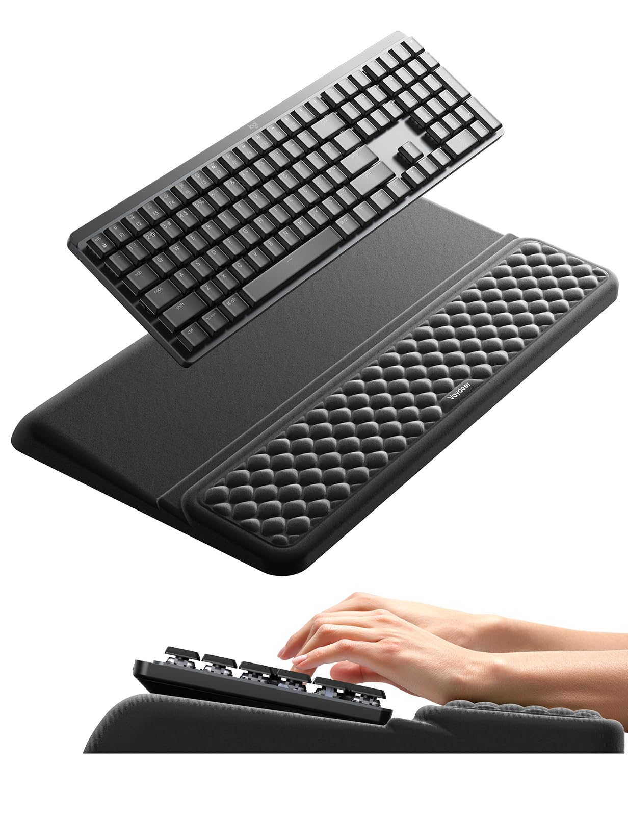 Vaydeer Wrist Rest with Keyboard Stand Computer Ergonomic Wrist Support Pad