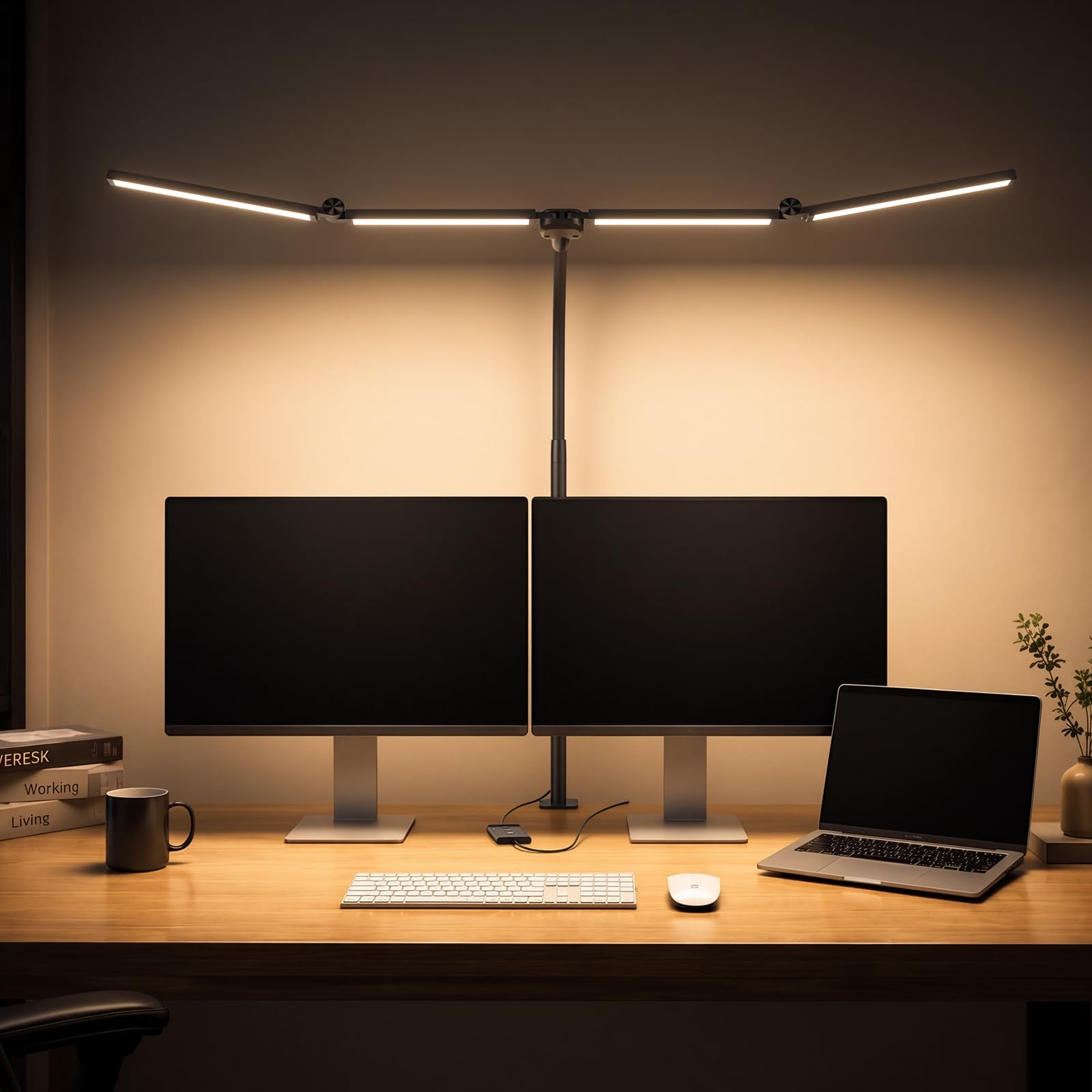 LED Desk Lamps for Home Office, Adjustable Swing Arm Desk Lamp with Clamp