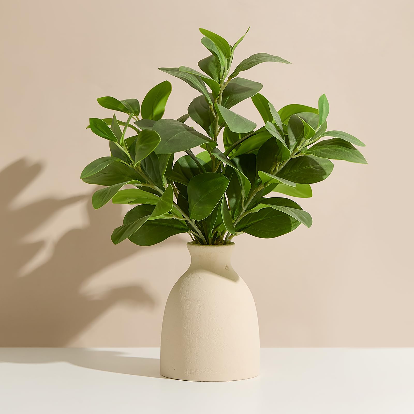 16" Artificial Eucalyptus Stems Potted Plant Indoor Fake Plants