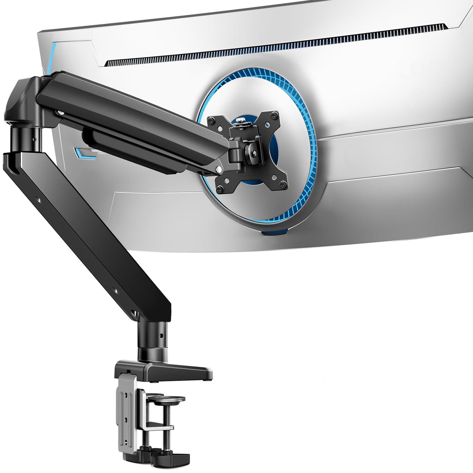 ErGear Heavy Duty Monitor Arm for 13-49″ Ultrawide Screens, 37.4 lbs Capacity, Full Motion Monitor Desk Mount, Rock-Solid Support, Dual C-Clamp & Grommet Mount, VESA 75x75/100x100mm