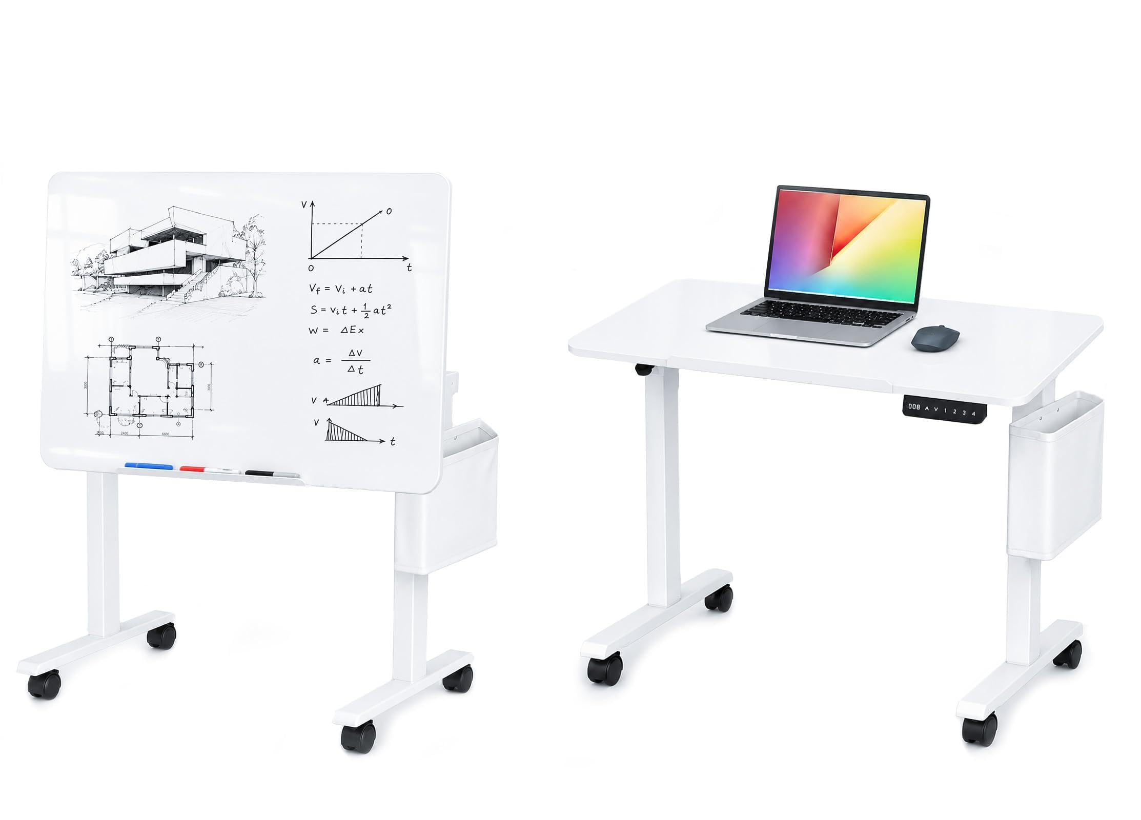 ERGO COLLECT 3-in-1 Standing Drafting Desk with 90° Tilt Whiteboard, 35×24"