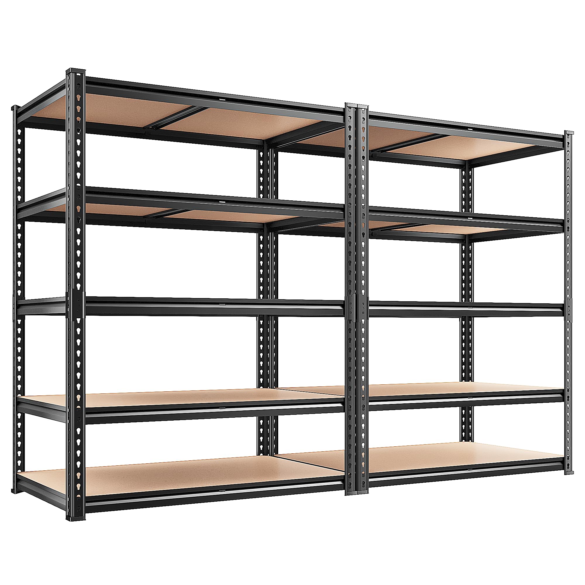REIBII 2 Pack Garage Shelving, 2400LBS Each,Heavy Duty Storage Shelves