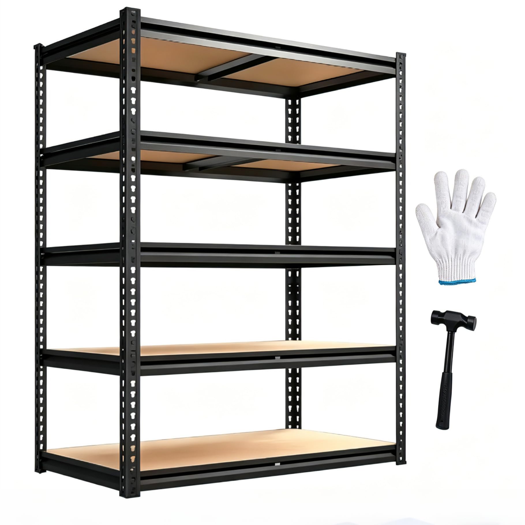 Garage Shelving Units Shelves for Garage Storage Shelf 72" x 36" x 16"in Heavy Duty Shelving Metal Shelf 2000LBS Metal Storage Rack For Garage Basements, Warehouses, Kitchens, and Storage Rooms