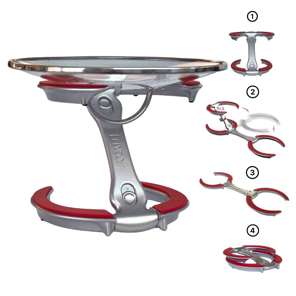 Trivae Pot Lid Holder While Cooking, 4-in-1 Kitchen Trivet & Pan Lid Holder