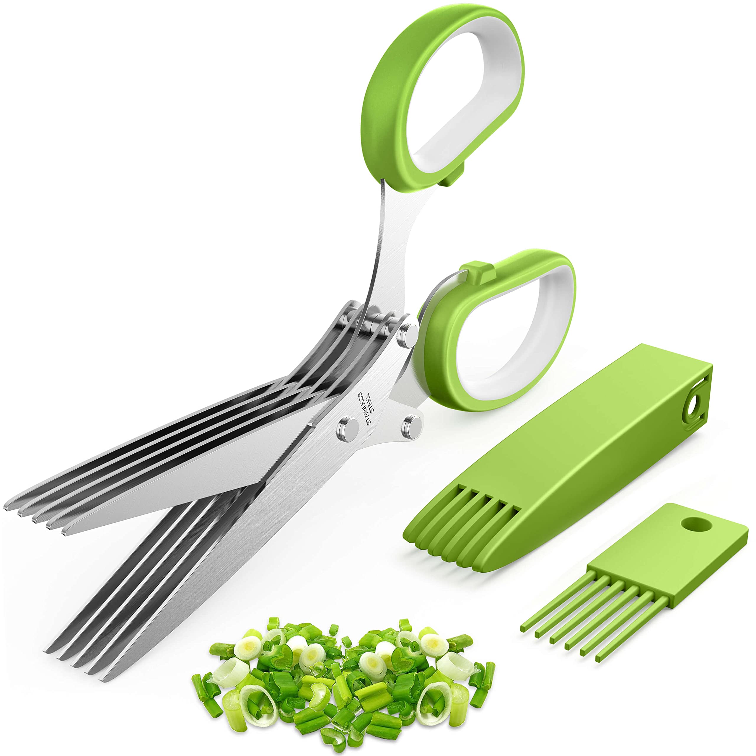 2026 Upgraded Herb Scissors, 5-Blade Kitchen Herb Shears