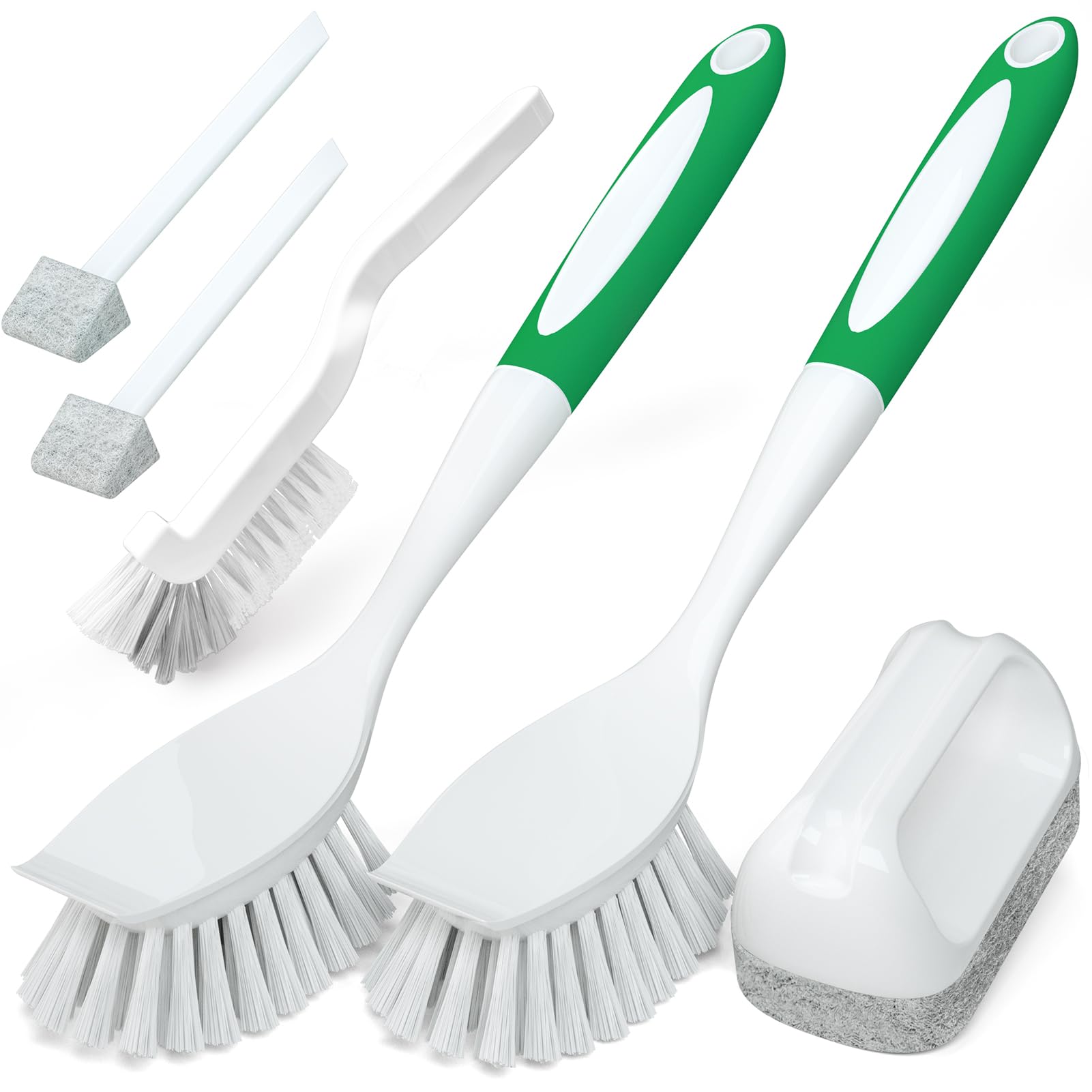 Holikme Dish Brush Cleaning Brush Set for Cleaning Groove Gap,Green