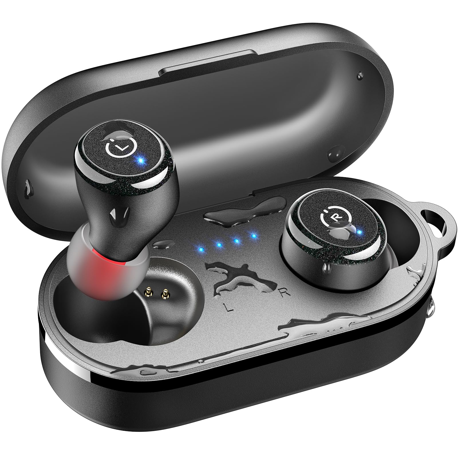 TOZO T10 Wireless Earbuds Powerful Bass Stereo Wireless Charging, APP, IPX8