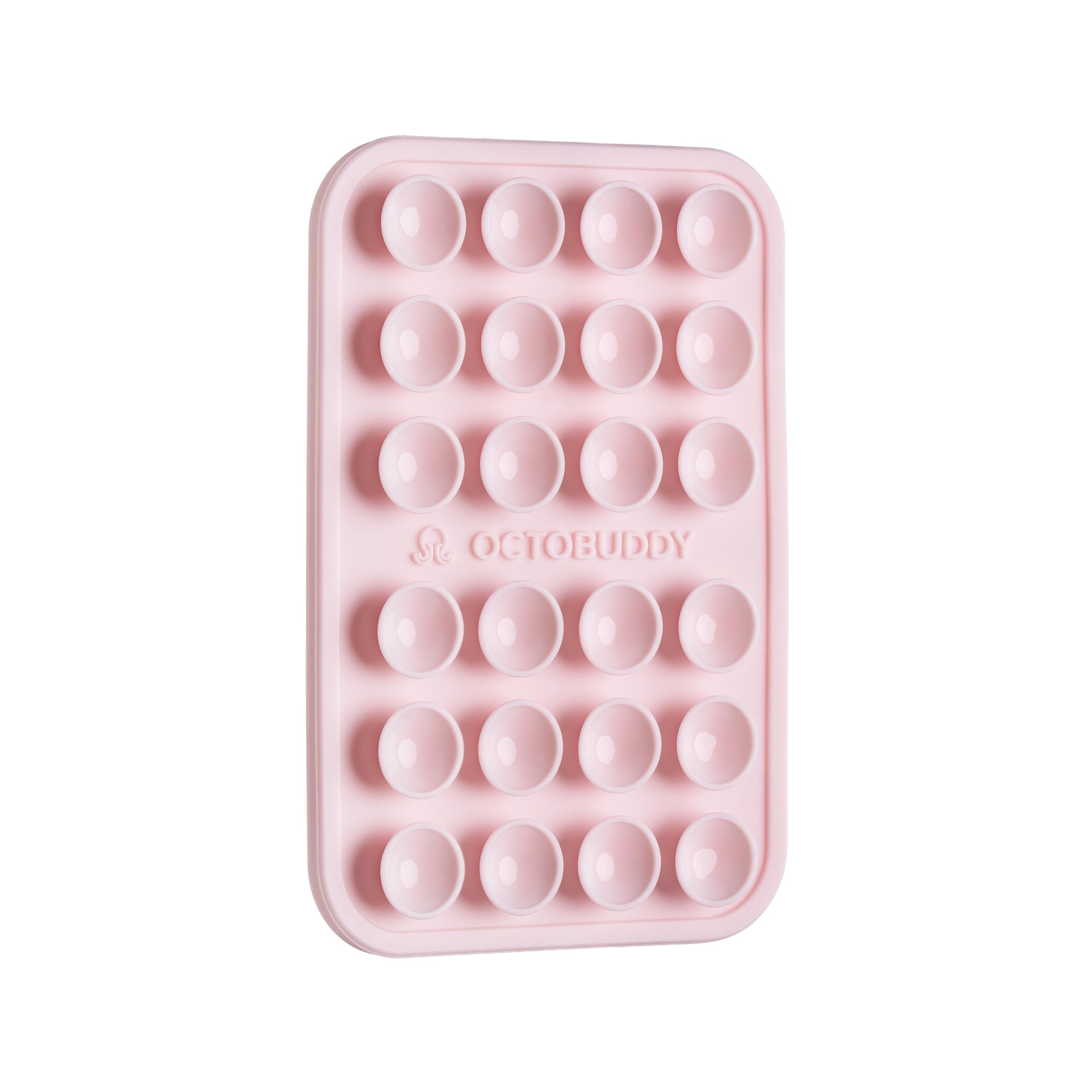OCTOBUDDY Classic - Silicone Suction Phone Case Adhesive Mount, Chalk Pink