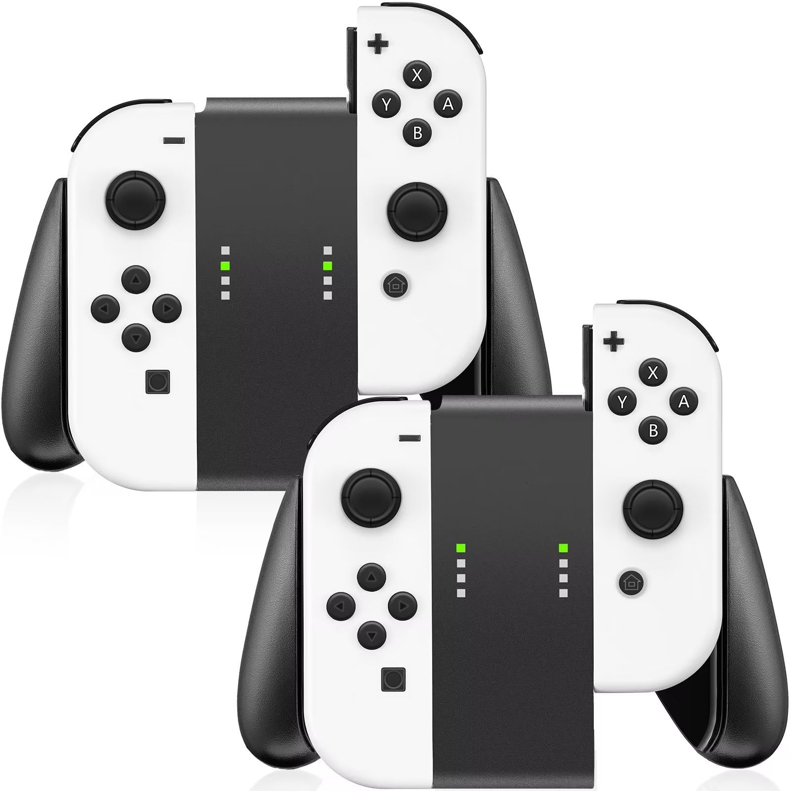 Gepicest Switch Accessories Grip Holder for Switch Controller Compatible with Switch Handheld Remote, Kit Set Grips Holder for Dual Remote Controller Black 2 Packs