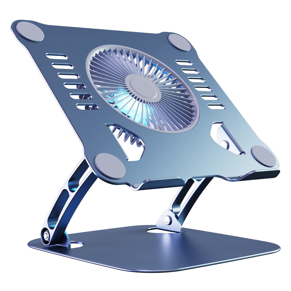SHUWEI Laptop Cooling Stand with 3 Speed Fan, fits 10-15” Laptop, Bule-Gray