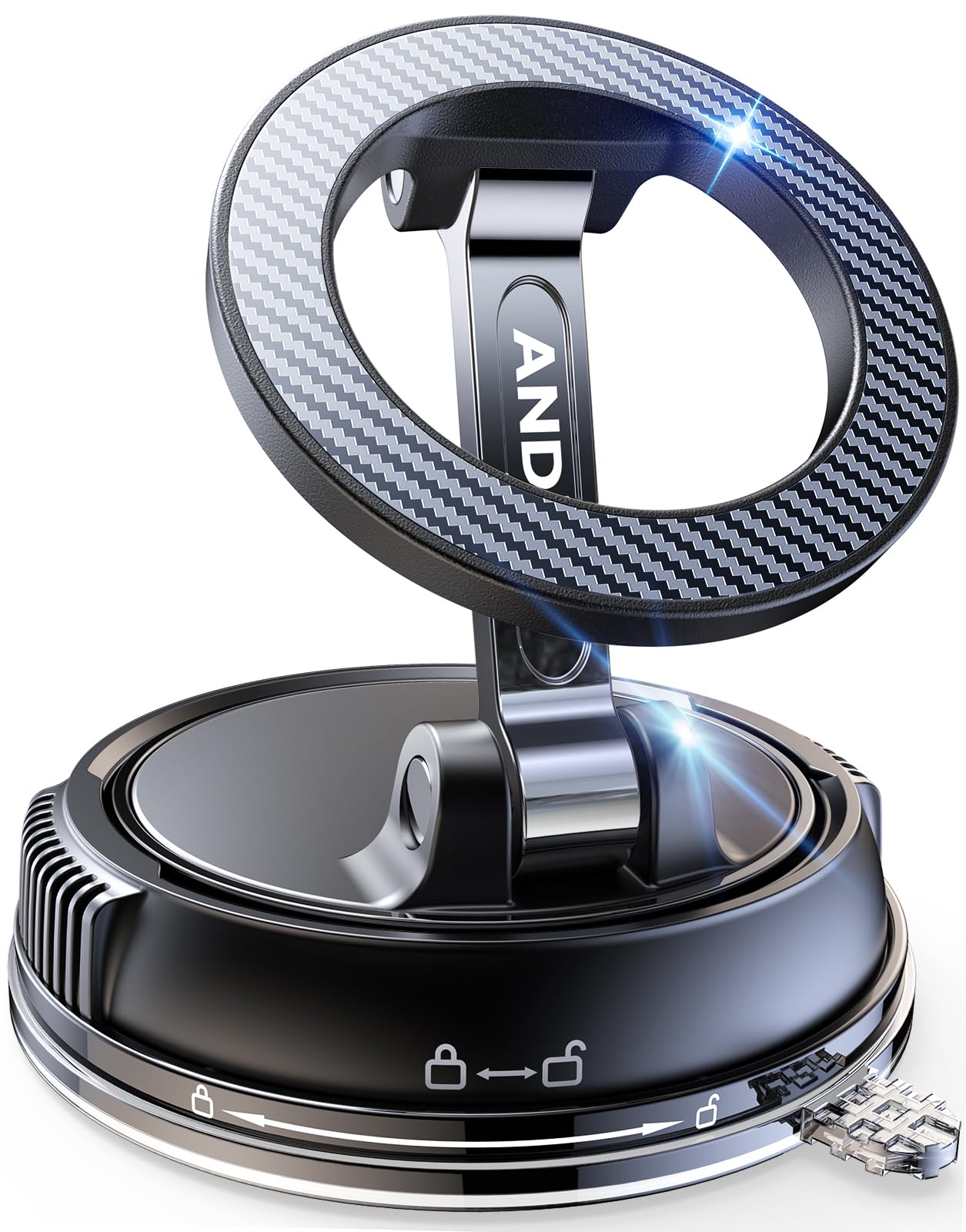 ANDERY Car Phone Holder for Magsafe [78+LBS Strongest Suction & 2400gf Strongest Magnetic] 360° Adjustable Car Phone Mount, Phone Holders for Your Car for iPhone 17-12 Pro Max Plus Air, Carbon Fiber