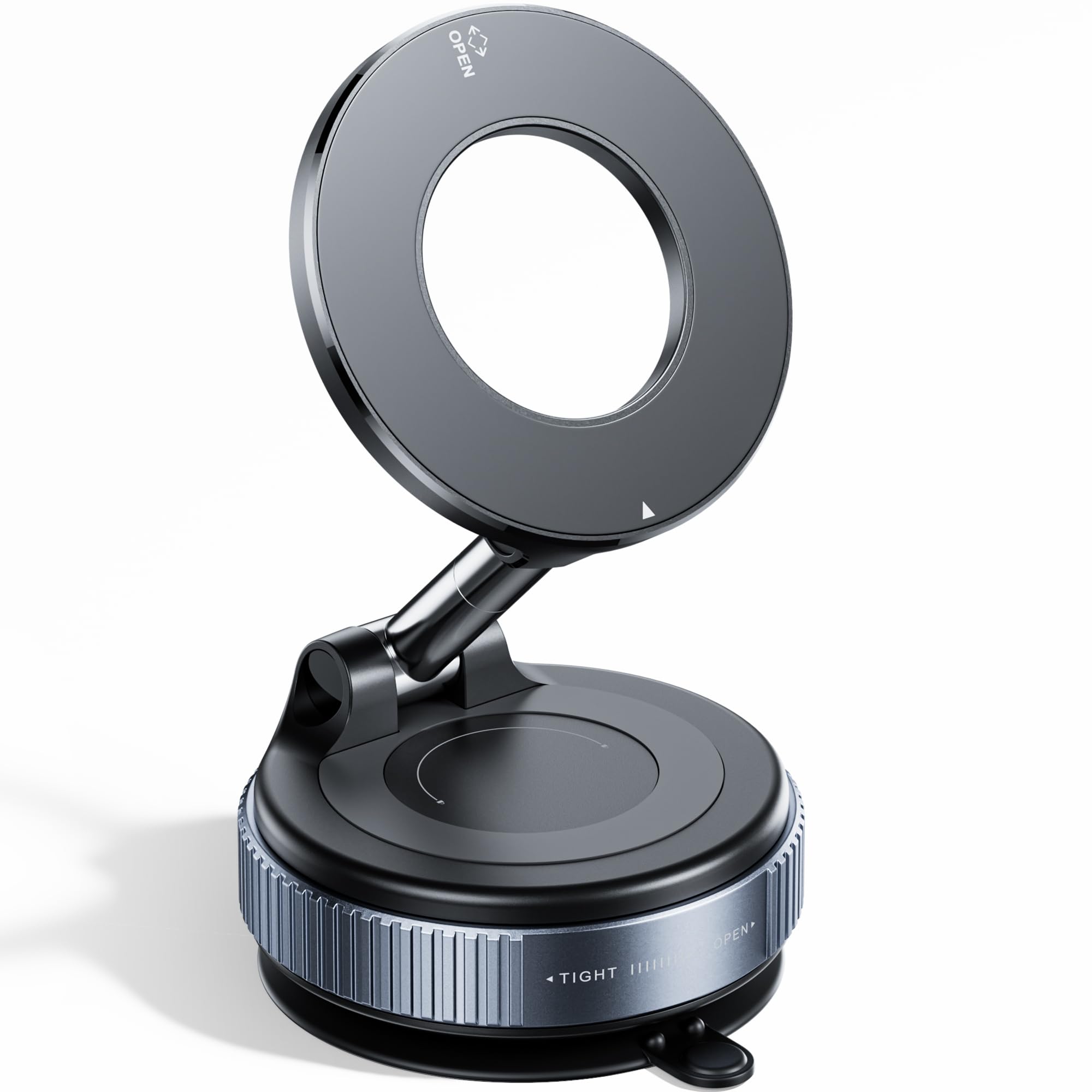 REOKILY 2026 Upgraded Vacuum Magnetic Car Phone Holder 360° Reinforced 96LBS Ultra Suction Cup Phone Mount for MagSafe Cell Phone Holders for Your Car/Gym/Mirror Mount for iPhone & Android