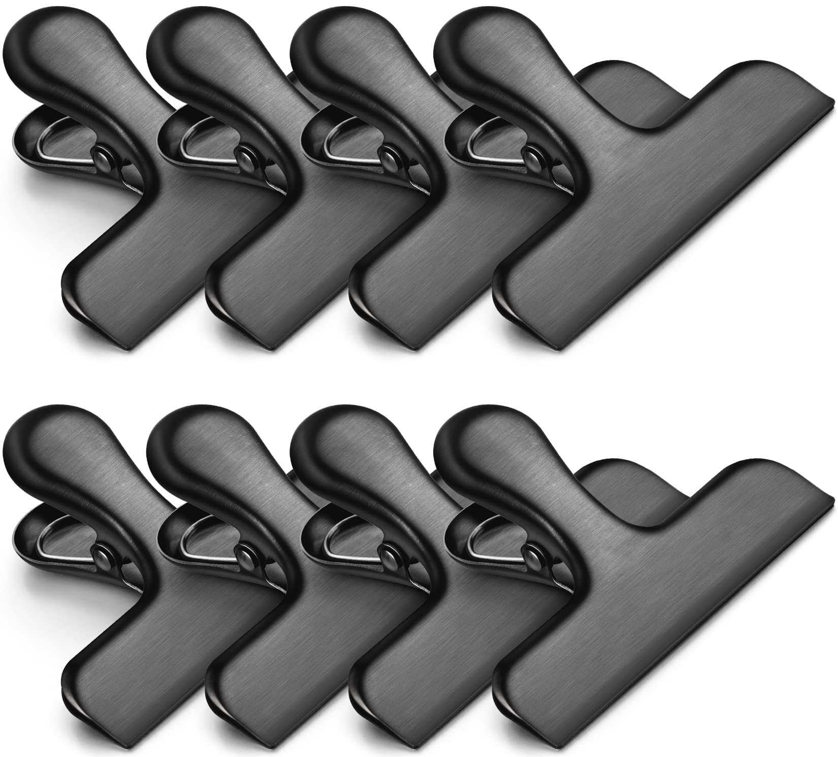 FINDMAG 8 Pack Chip Clips, Black Bag Clips for Home Pantry Use