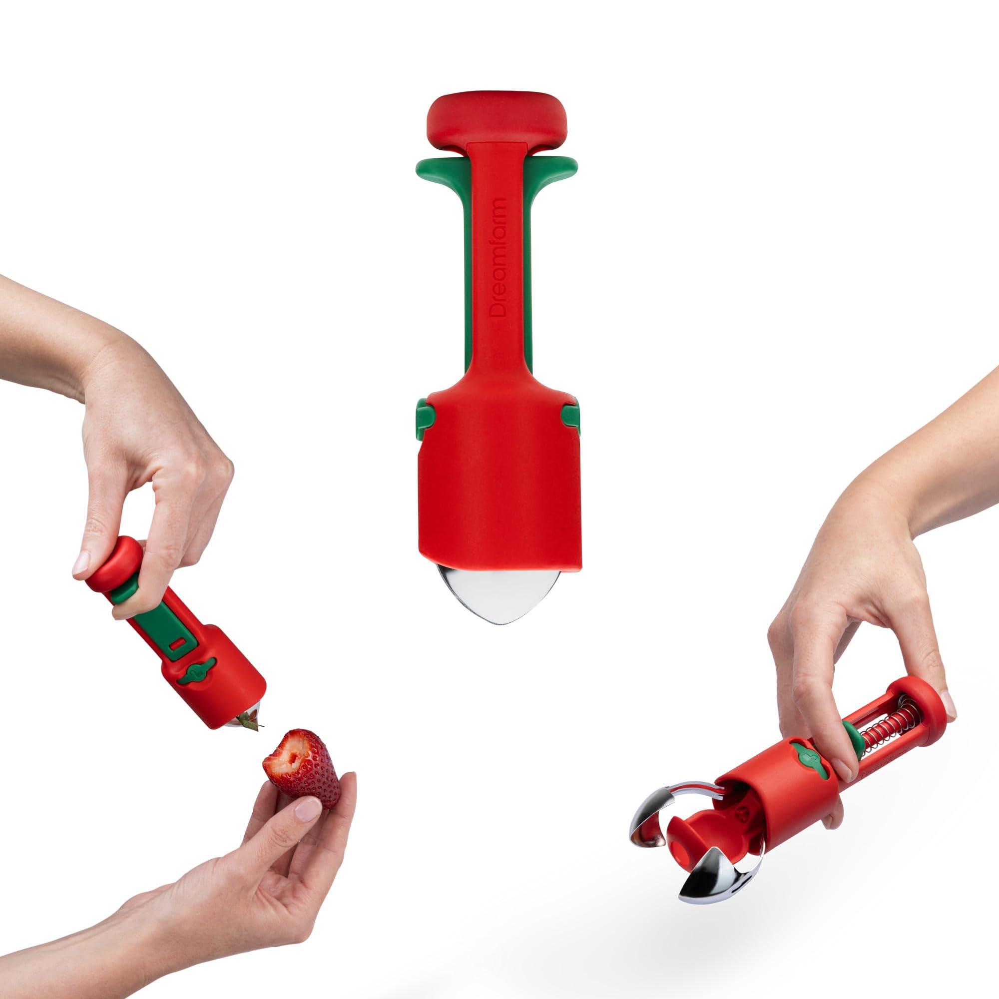 Dreamfarm Hullapit 2-in-1 Cherry Pitter & Strawberry Huller Berry Tool