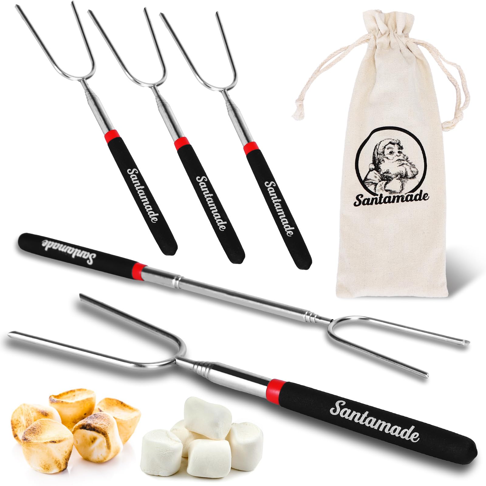 SANTAMADE Marshmallow Roasting Sticks Set of 5