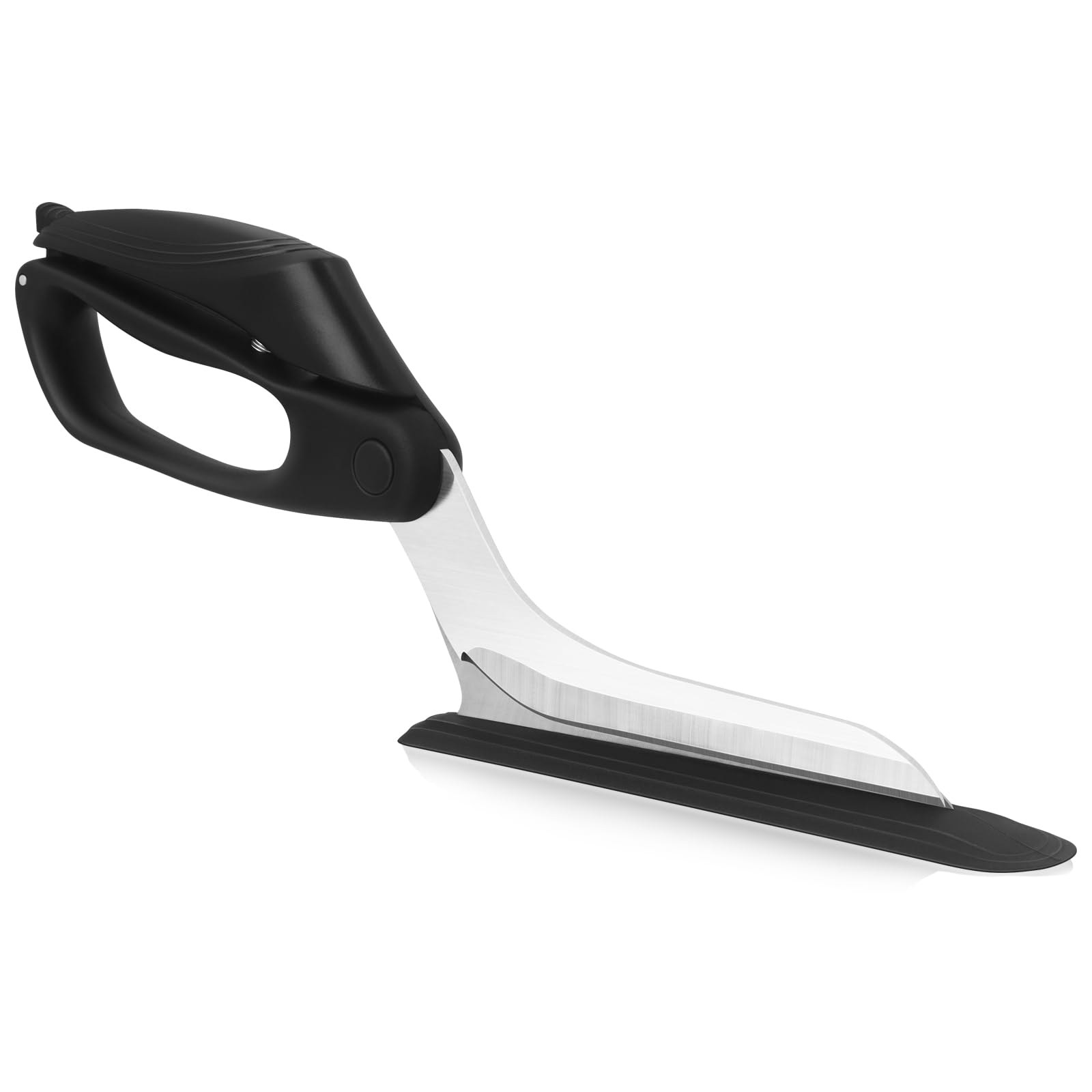 Tazoueoo Pizza Scissors with Serving Tray, 12-Inch Stainless Steel