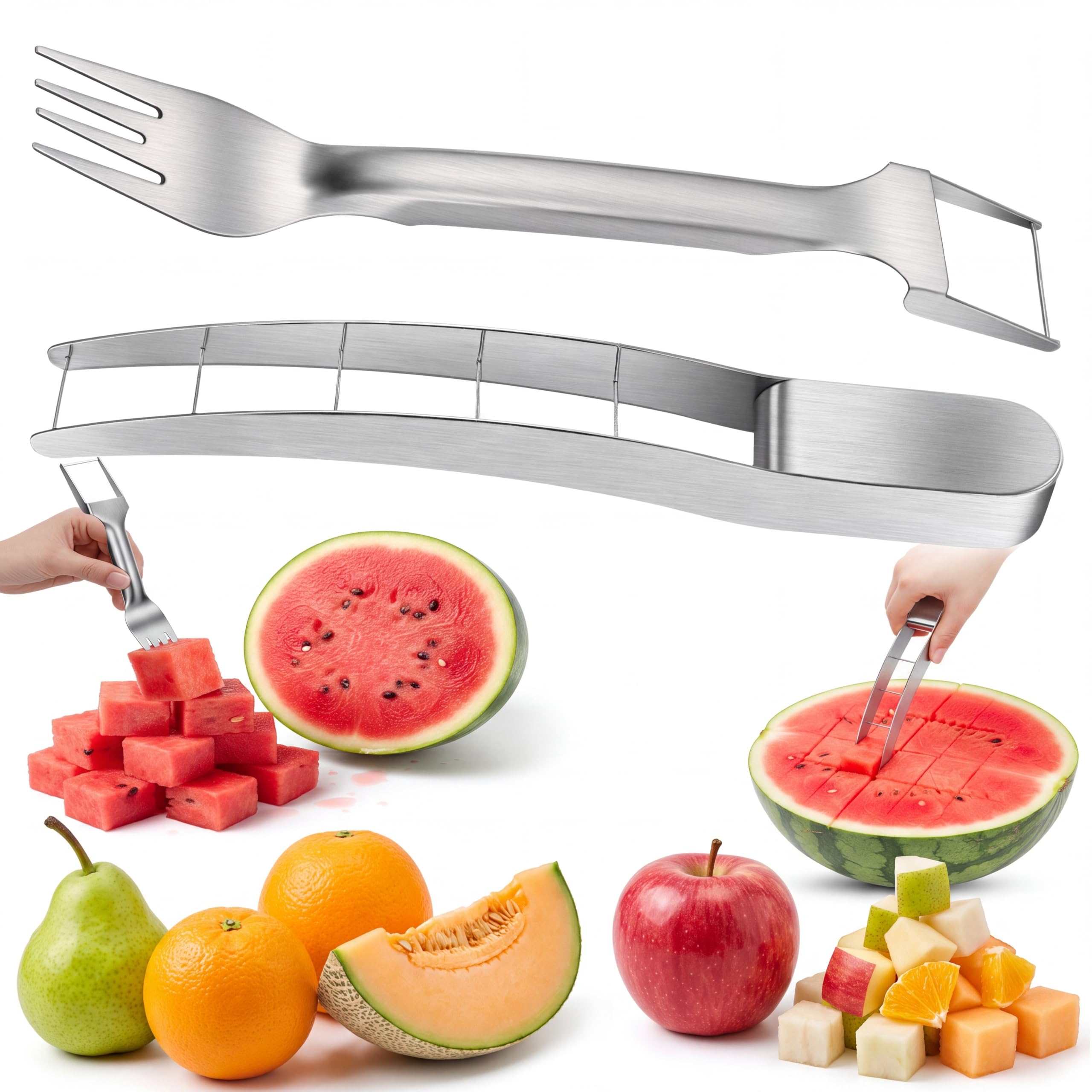 LemonRoad 2 Pcs Watermelon Cutter Slicer Set