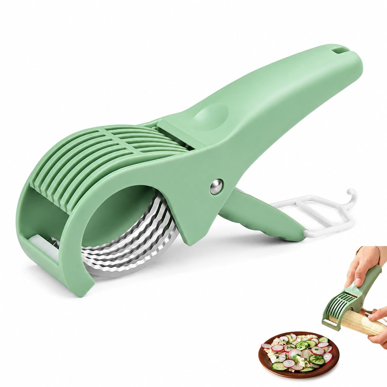Multifunctional Banana Slicer For Banana,Strawberry,Grape(Green)