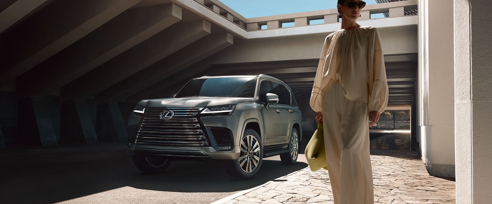 2026 Lexus LX, front three-quarter exterior hero shot.