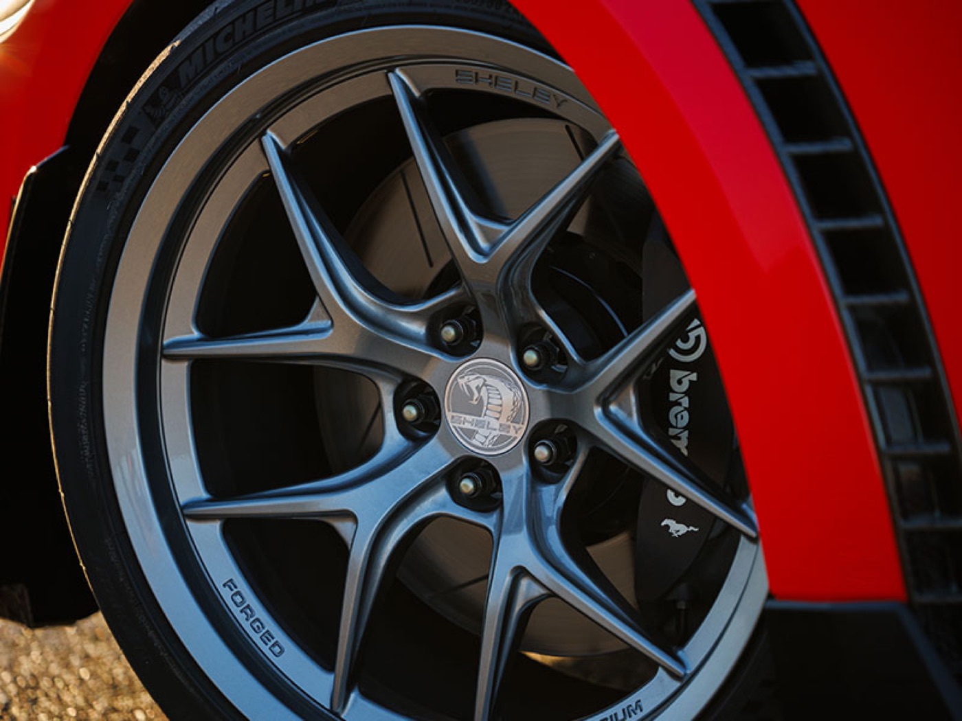 2026 Shelby Super Snake-R forged magnesium wheel detail, official Shelby American press photography.