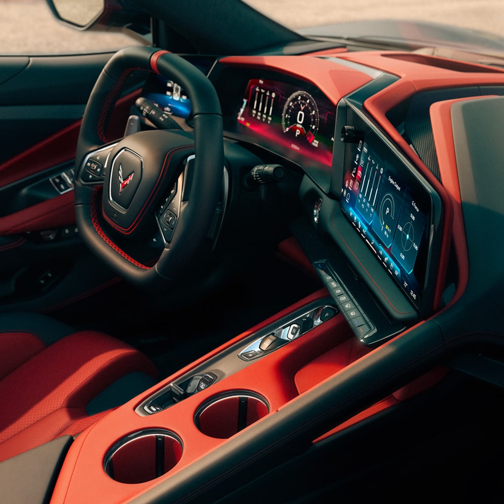 2027 Chevrolet Corvette ZR1 interior seats and stitching detail.