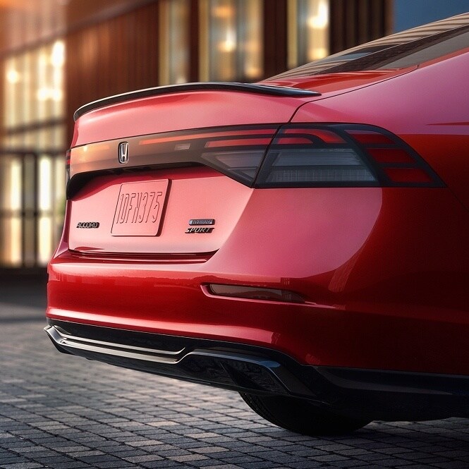 2026 Honda Accord rear detail, official Honda press photograph