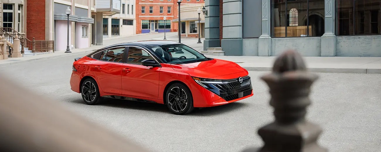 2026 Nissan Sentra, front three-quarter, official Nissan press photograph