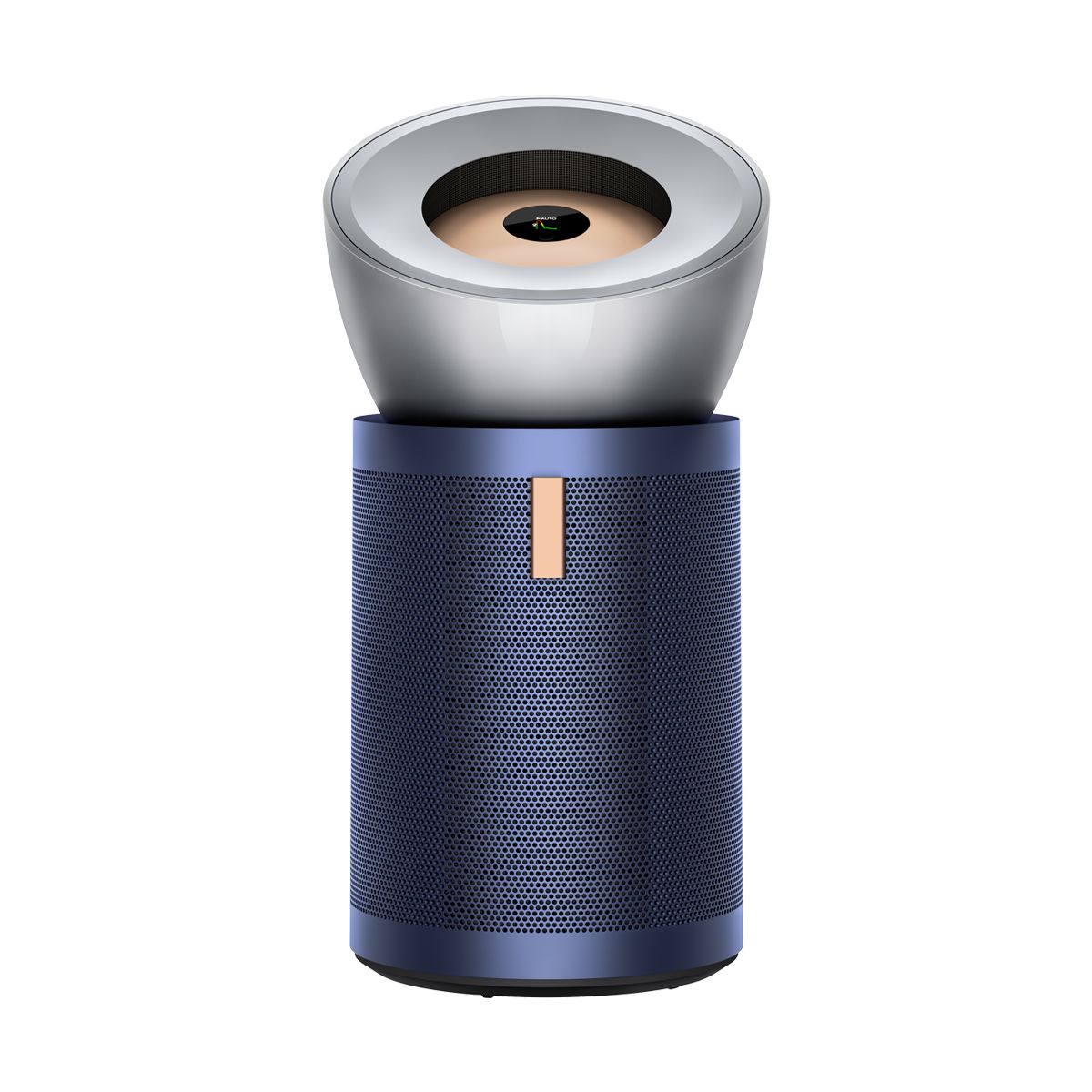 A HEPA tower air purifier, front view.