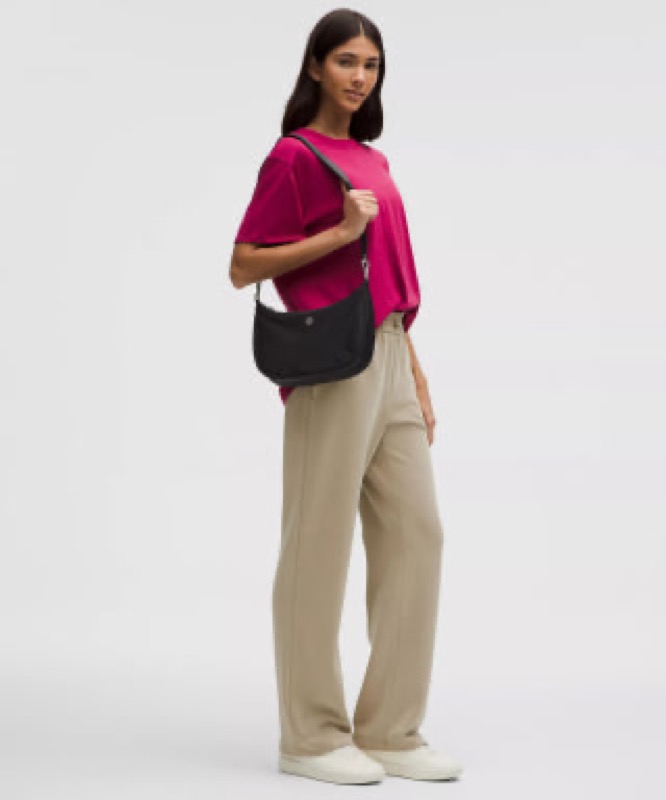 lululemon City Essentials Small Shoulder Bag 3L in black, real product photo.