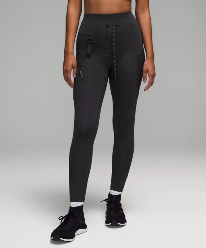 lululemon Cargo Hiking Tight in black, real product photo.
