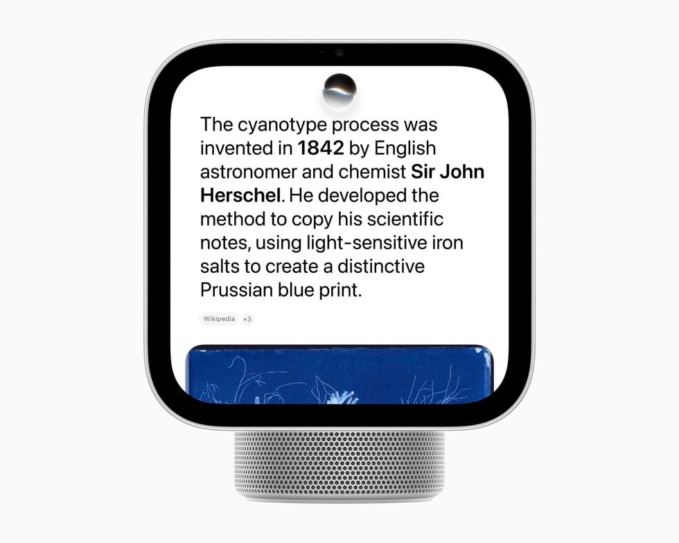 Apple HomeView answering a general-knowledge question