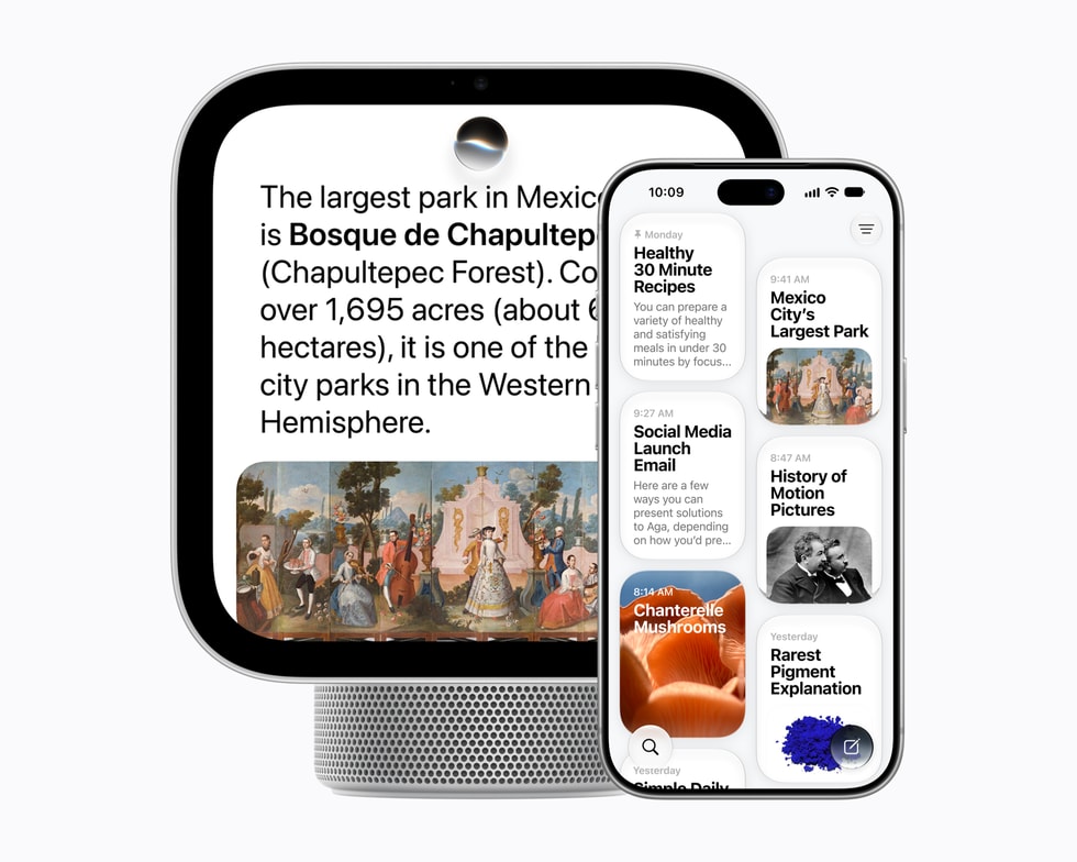 Siri AI running on Apple HomeView