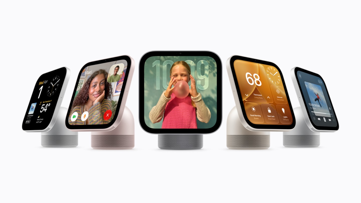 Apple HomeView tabletop and wall-mounted models in four finishes