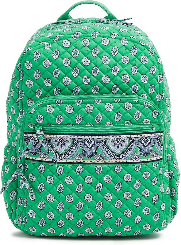 Cotton Campus Backpack, Garden Green Leaf, One Size