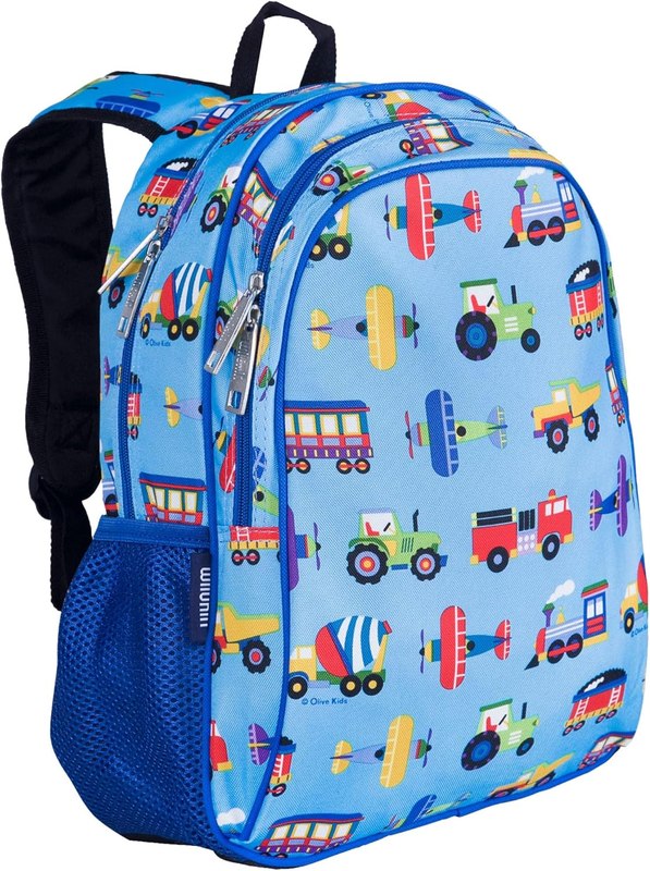 Wildkin 15 Inch Backpack for Boys/Girls, | Ages 5-10, padded straps, side water bottle pocket — coordinates with matching Wildkin lunch boxes