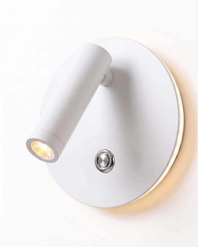 Hardwired 6W LED Wall Mounted Reading Light, Wall Sconce with Switch