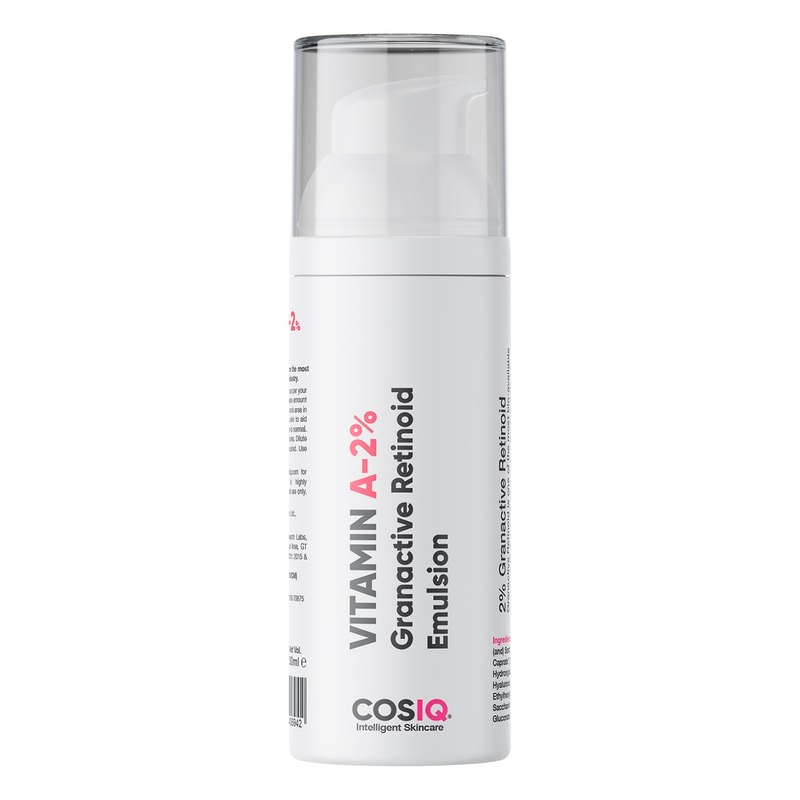 Cos-IQ Vitamin A-2% Granactive Retinoid Emulsion 30ml | Vit-A Anti Ageing for Wrinkles, Fine Lines & Acne | For Women & Men