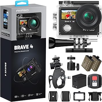 AKASO Brave 4 4K action camera with Sony sensor and WiFi