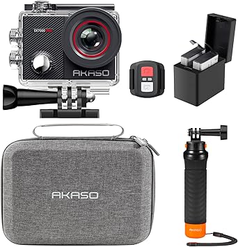 AKASO EK7000 Pro 4K action camera with touchscreen and remote control