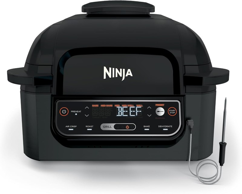 Ninja® Foodi® Smart 5-in-1 Indoor Grill & 4-qt Air Fryer, Black, LG451BK | Smart Cook Syst