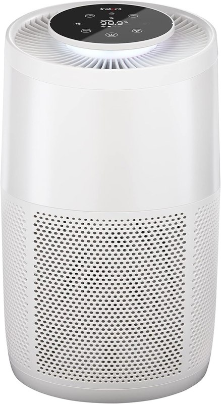 Instant HEPA Quiet Air Purifier From the Makers of Instant Pot with Plasma Ion Technology for Rooms up to 1140ft2, removes 99% of Dust, Smoke, Odors, Pollen & Pet Hair, for Bedrooms, Offices, Pearl