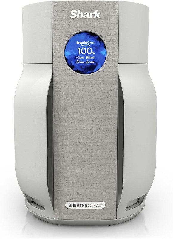 Shark BreatheClear Smart Air Purifier, HP162, Dove | For Living Room, Bedroom, Kitchen, Motion Sensing, HEPA-Exceeding in All Modes, No Filter Changes up to 6 Years