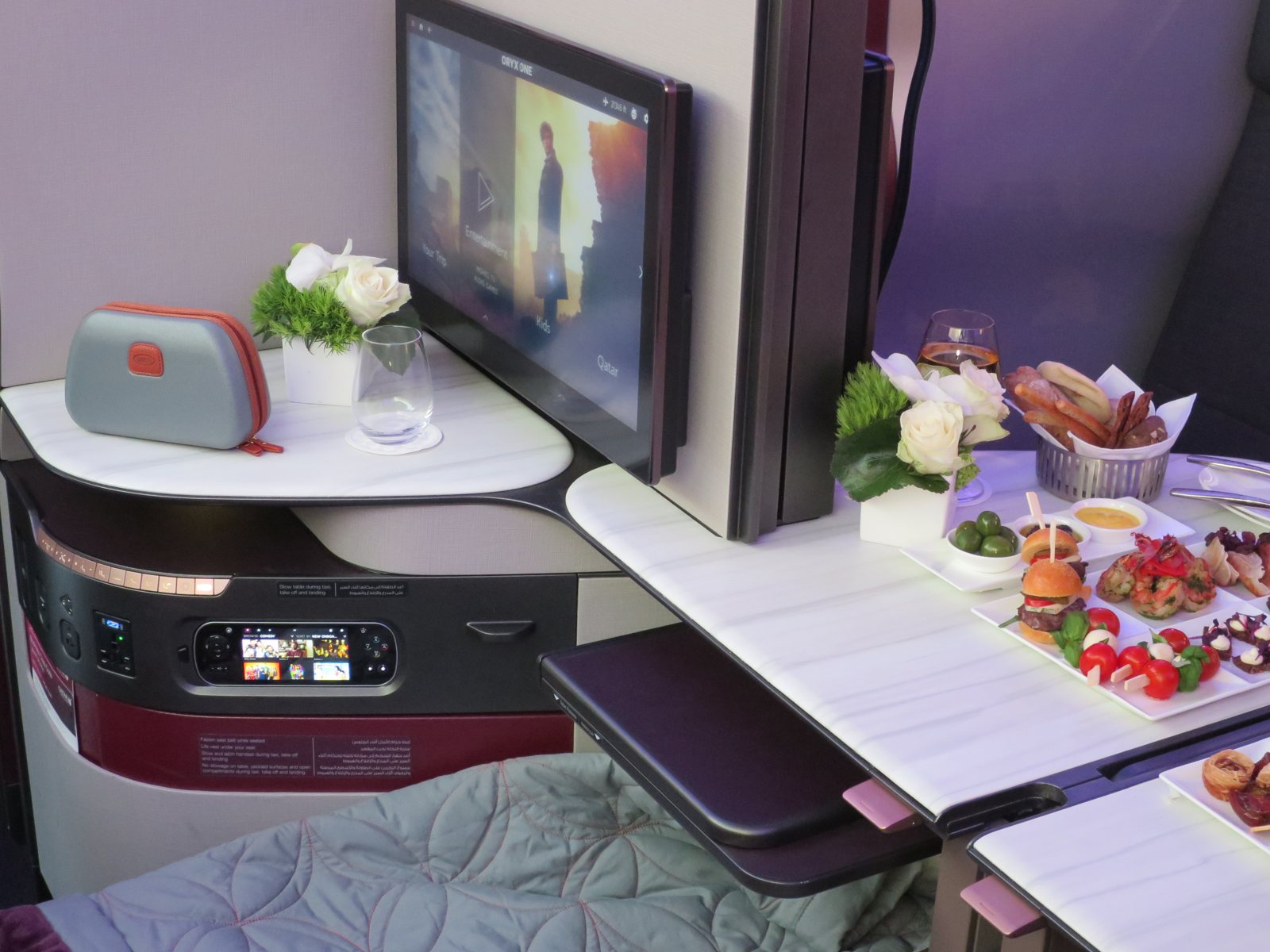Qatar Airways business-class seat