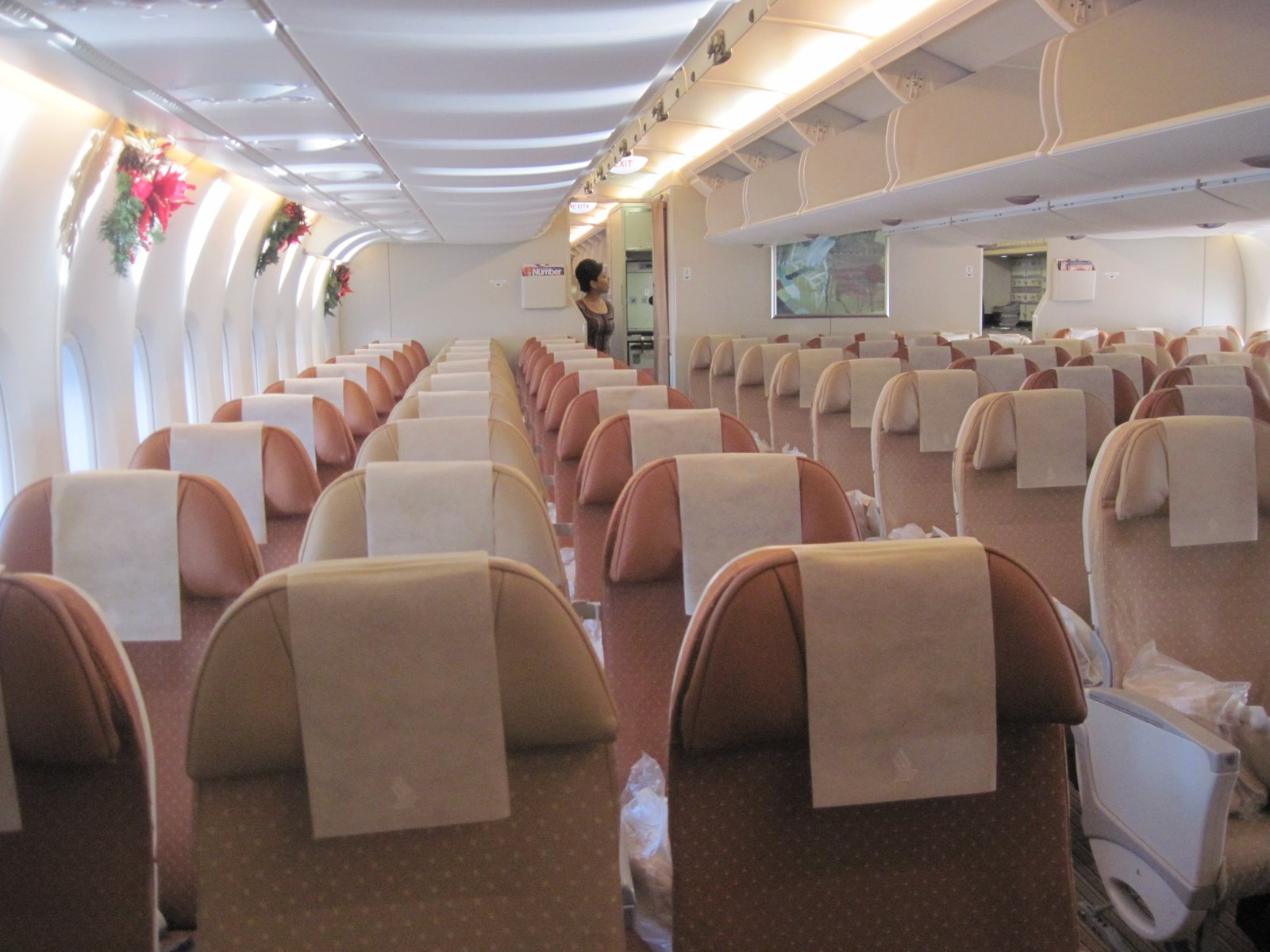 Singapore Airlines economy cabin